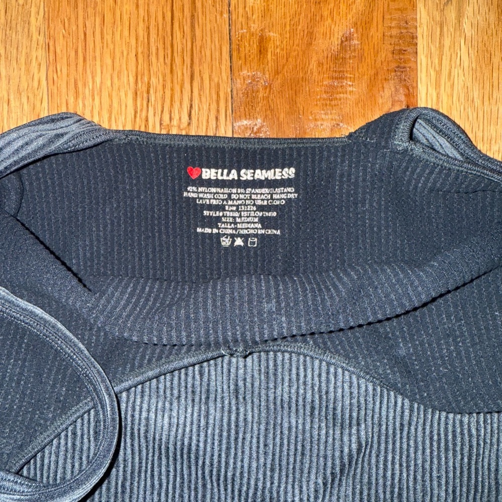 Women's Ribbed Black Tank Top - Picture 2 of 2